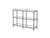 VASAGLE Black Frame Glass Console Table with Shelves