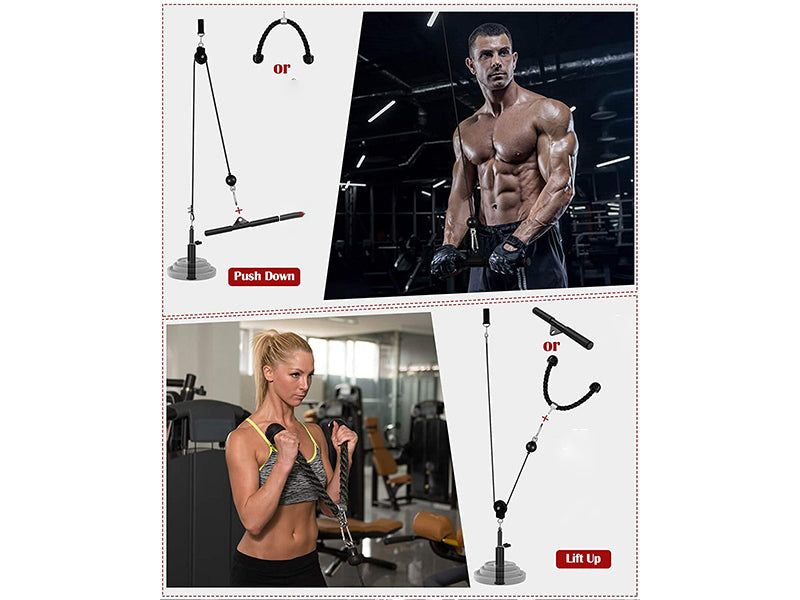 Fitness Pulley Cable System for Weight Lifting