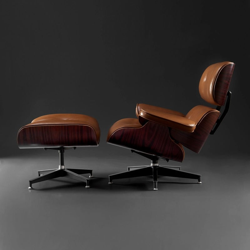 Replica Premium Leather Lounge Chair &amp; Ottoman, chair