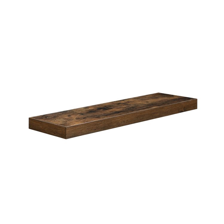 VASAGLE Rustic Brown Floating Shelf - 38MM Wall Mounted Shelf for Photos, Decorations, and More