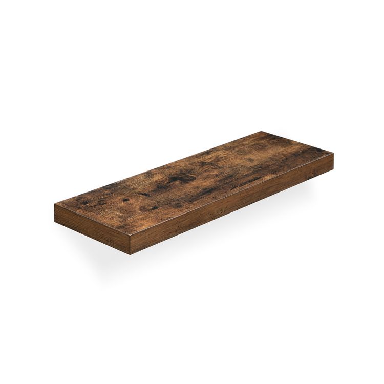 VASAGLE Rustic Brown Floating Shelf - 38MM Wall Mounted Shelf for Photos, Decorations, and More