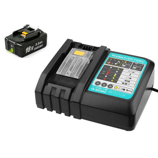 Replacement Makita 18v 5.0AH Battery + Charger
