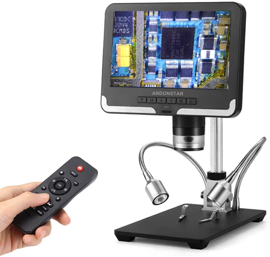 7 Inch 1080P LCD Screen Digital Microscope with 200X Magnification Zoom for Phone Repair