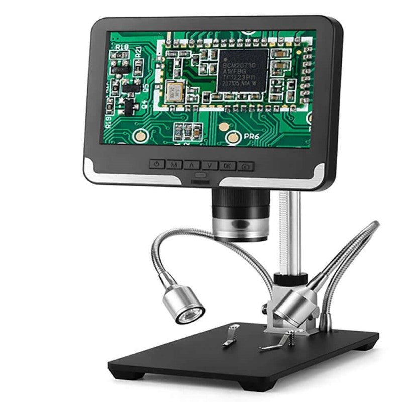 7 Inch 1080P LCD Screen Digital Microscope with 200X Magnification Zoom for Phone Repair
