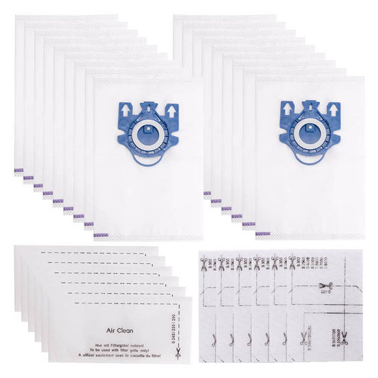 Replacement Miele Vacuum Bags for Miele 3D GN Efficiency Bags – 18 Bags + 6 Filters