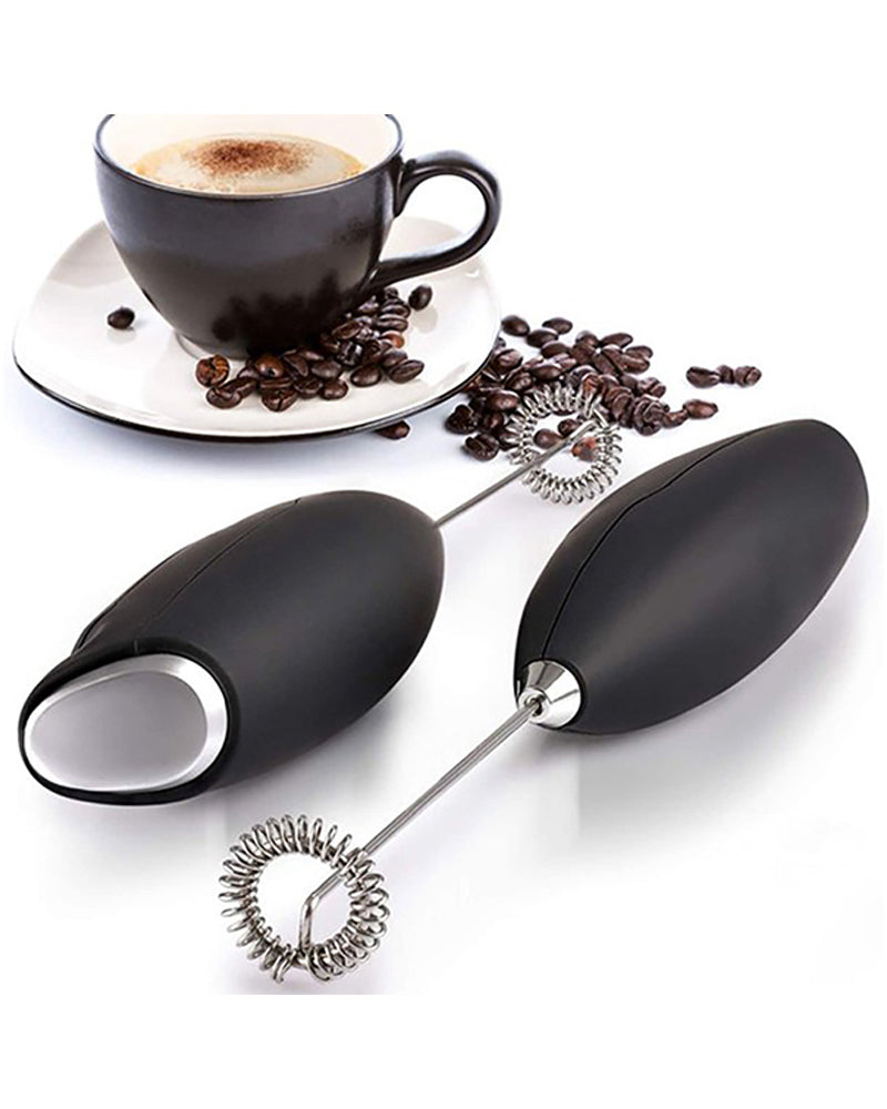 Milk Frother for Coffee – Handheld Electric Milk Frother with Stand