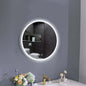 Round Frameless Anti-Fog LED Bathroom Vanity Mirror with Bluetooth – Wall Mounted Silver Finish