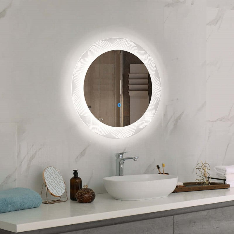 Round Wall Led Mirror 70cm Bathroom Mirror