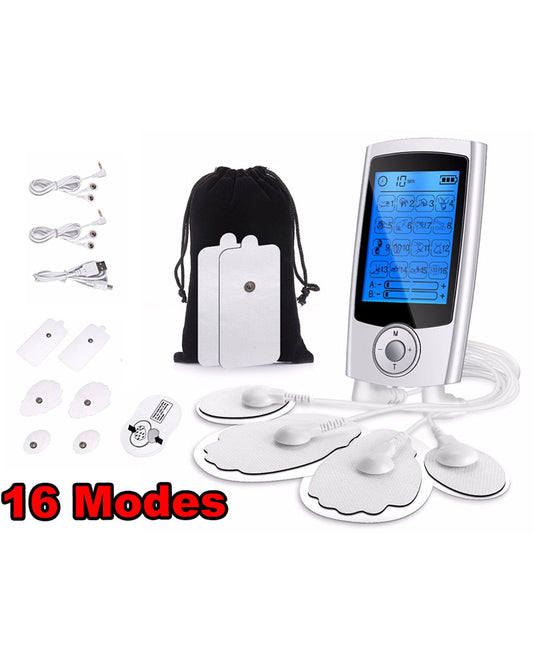 Dual Independent Channels TENS EMS Unit for Pain Relief, TENS Unit Muscle Stimulator with 24 Modes 20 Levels Intensity, Electric Pulse Massager TENS Massager with Pads, Storage Bag