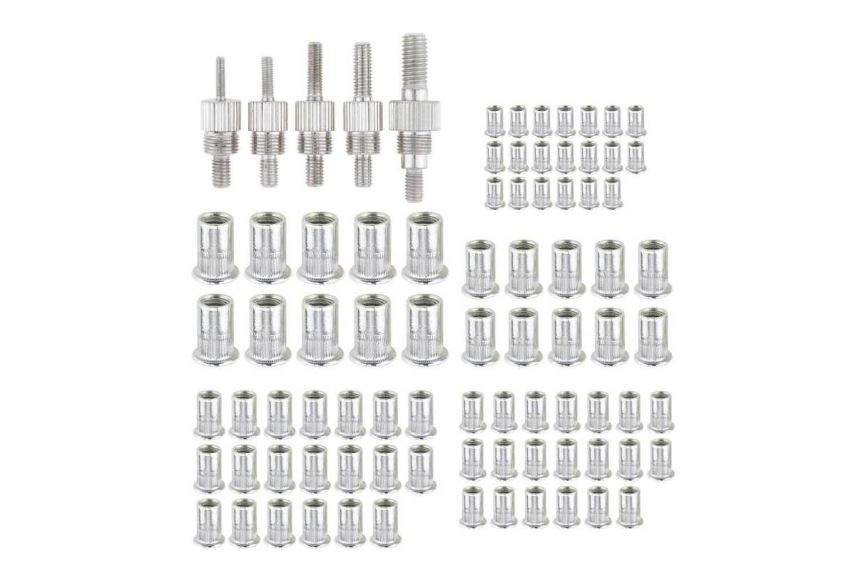 Rivet Kit Threaded Nutsert Rivnut Nut Riveter Setter Rivets Box Tool Set