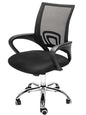 Adjustable Office Swivel Chair - Mesh Back Gas Lift Task Chair with Lumbar Support, Armrest, and Rolling Wheels (Black)