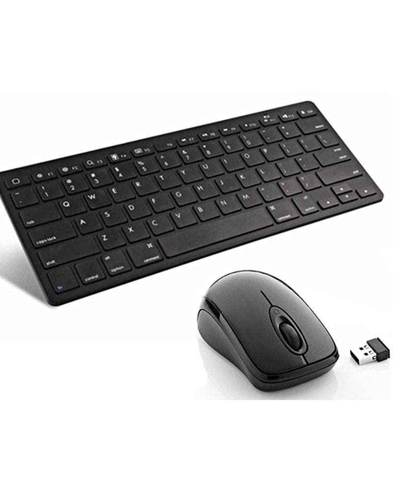 Wireless Keyboard and Mouse (White USB Type) for Laptop, TV Box, Computer - Includes Free Wireless Mouse