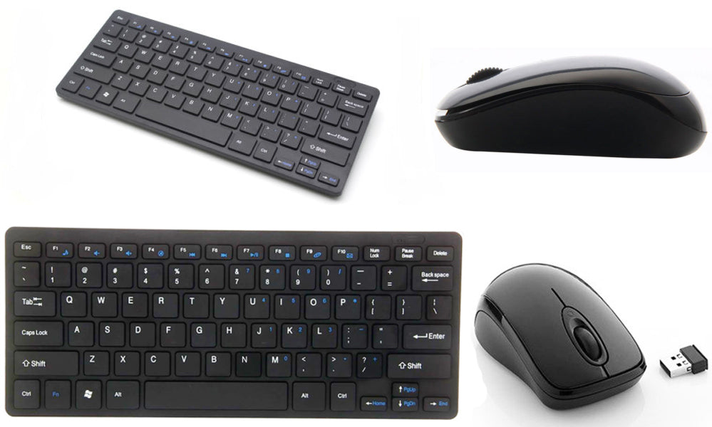 Wireless Keyboard and Mouse (White USB Type) for Laptop, TV Box, Computer - Includes Free Wireless Mouse