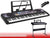 61-Key Keyboard Piano with Microphone Music Stand