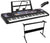 61-Key Keyboard Piano with Microphone Music Stand