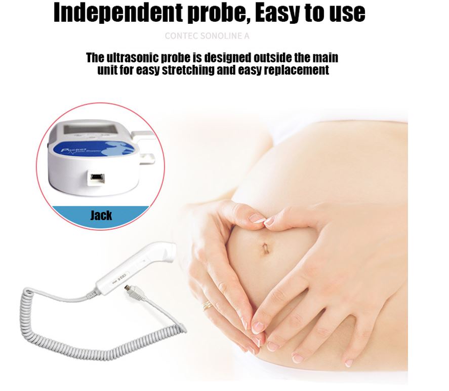 Medical Fetal Doppler Baby Heartbeat Monitor – Portable Ultrasound Detector with LCD Display, 2.0 MHz Probe, Includes Gel