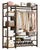 Bamboo Wardrobe Coat Rack – Multifunctional Freestanding Organizer with 5-Tier Shelves, Sustainable (120 x 30 x 150 cm)