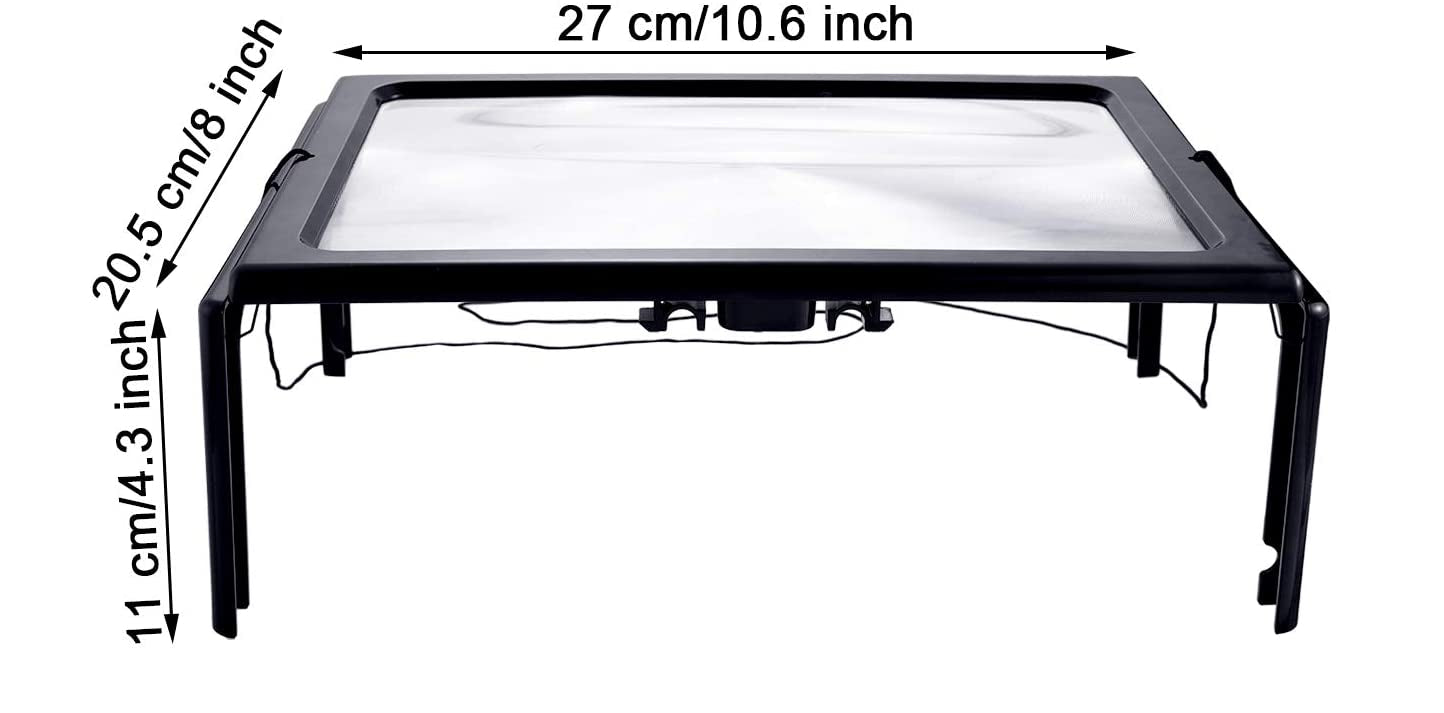 Reading A4 Magnifier LED Glass Magnifier