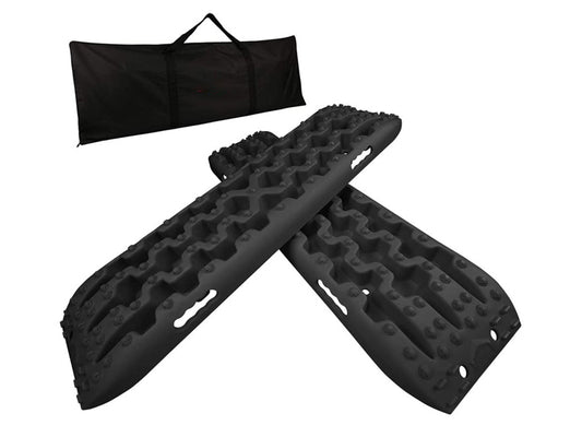 X-BULL Recovery Tracks – Heavy Duty 4WD Tire Ladder for Sand Mud Snow Black