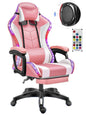 Gaming Chair with RGB Lights – Ergonomic Gaming Chair with Footrest & Speakers