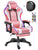 Comfortable Office Gaming Chair - Black and Pink
