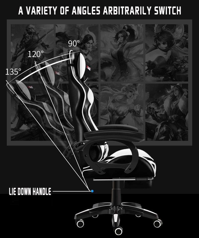 Gaming Chair with RGB Lights – Ergonomic Gaming Chair with Footrest & Speakers