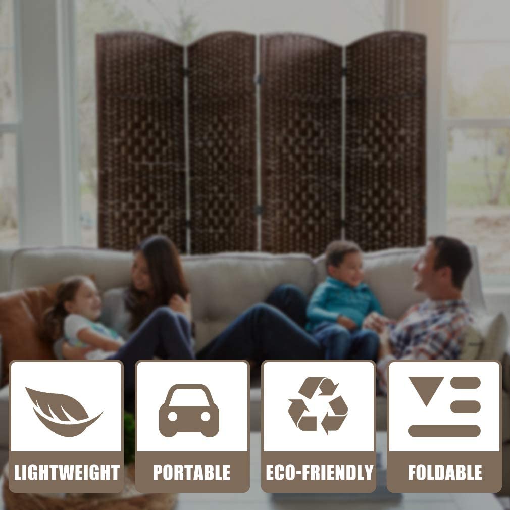 1.5M Rattan Style Room Divider Screen