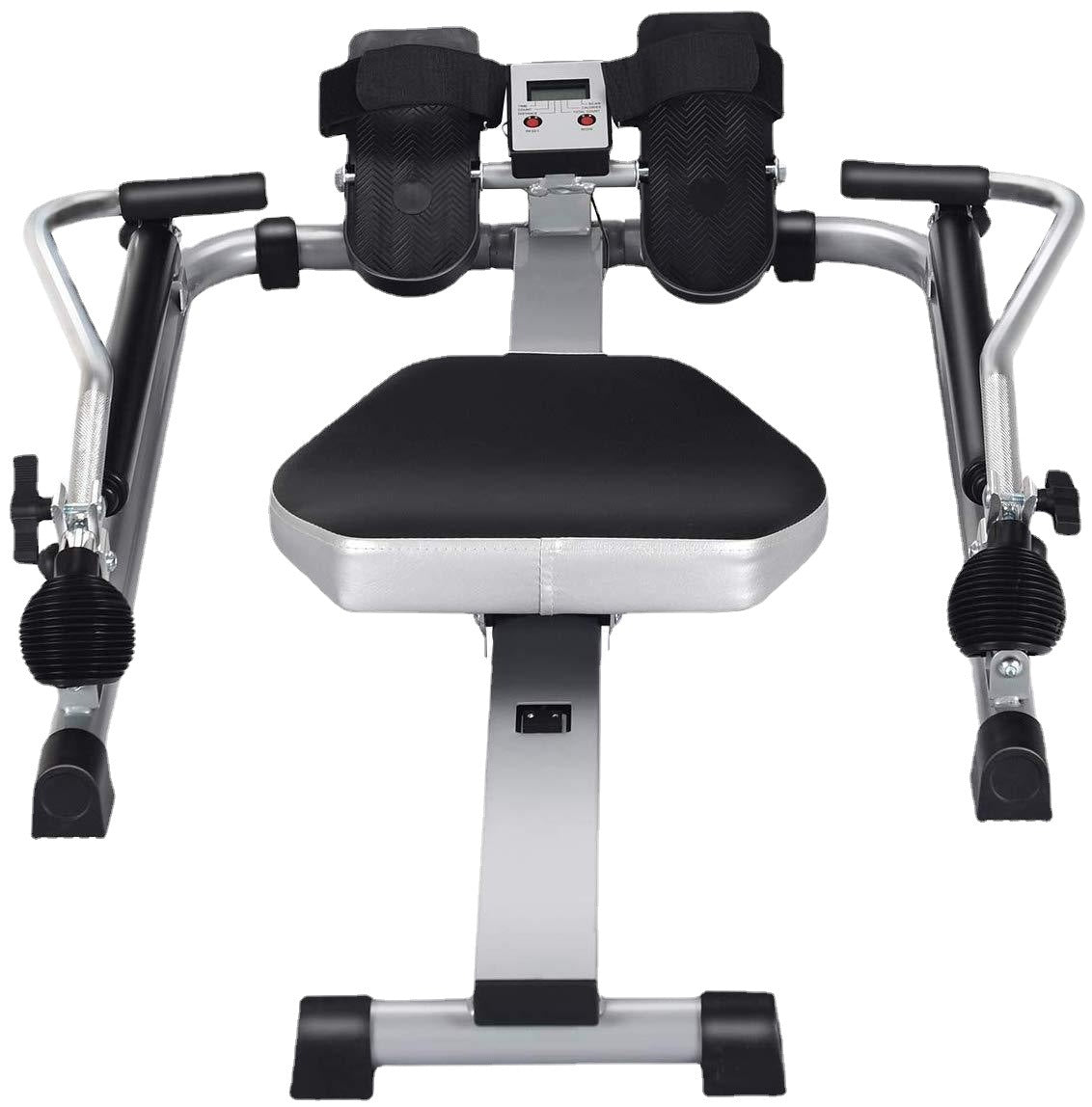 Hydraulic Rowing Machine, Full Motion Folding Rower with LCD Monitor