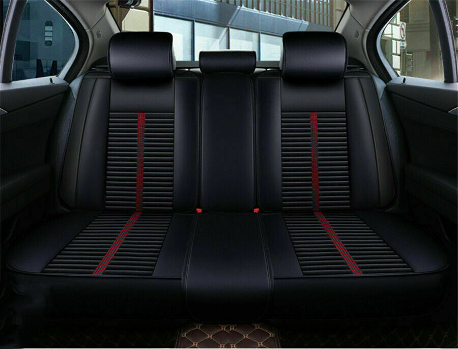 Car Seat Cover – PU Leather Car Seat Cover for 5 Seats Black