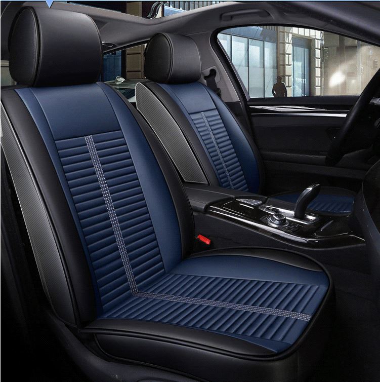 Car Seat Cover – PU Leather Car Seat Cover for 5 Seats Blue