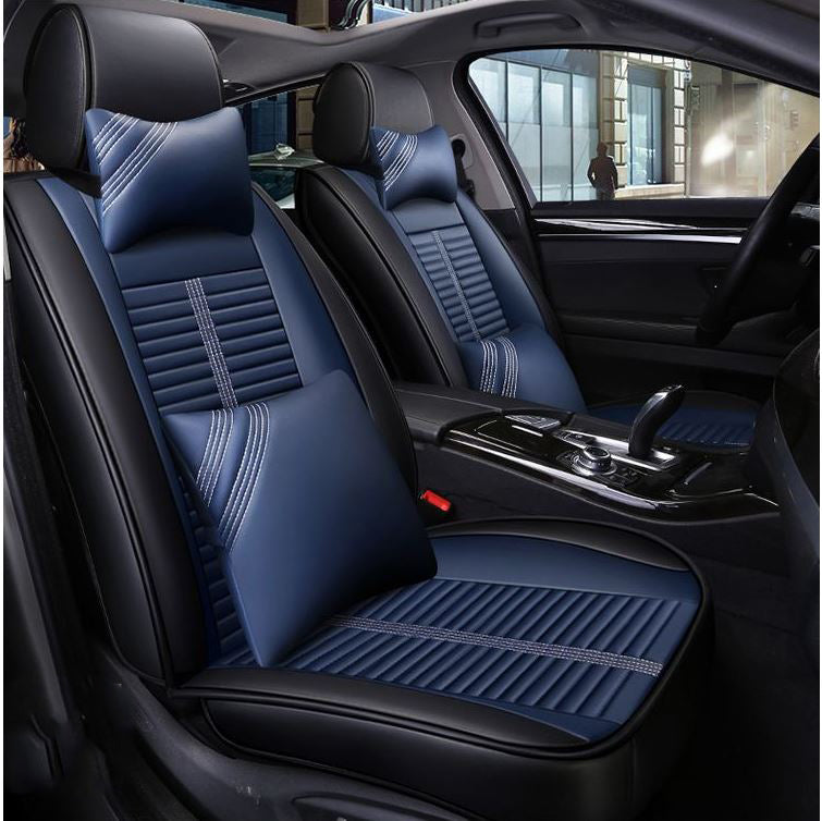 Car Seat Cover – PU Leather Car Seat Cover for 5 Seats Blue