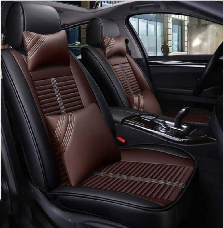 Car Seat Cover – PU Leather Car Seat Cover for 5 Seats Brown