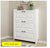 White Shoe Cabinet with Drawers – 3-Door Shoe Cabinet Sideboard for Entryway Storage