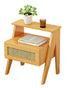 Bedside Table Wooden – Storage Bedside Table with Drawer for Living Room, Bedroom, or Study (50cm)