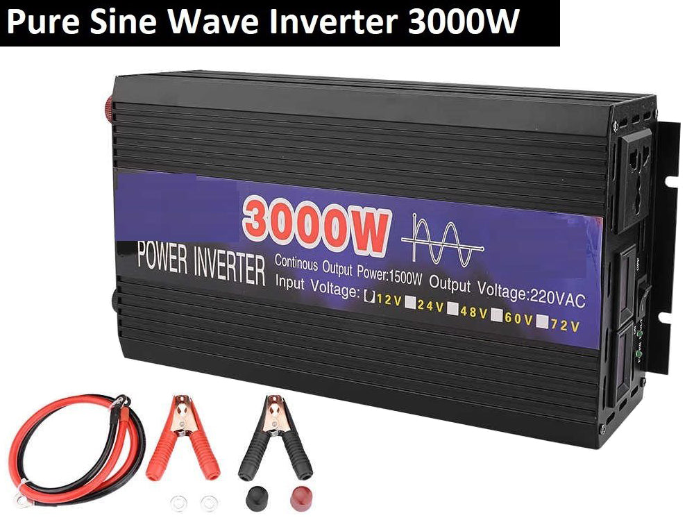 Pure Sine wave Inverter 3000W 12V to 230V