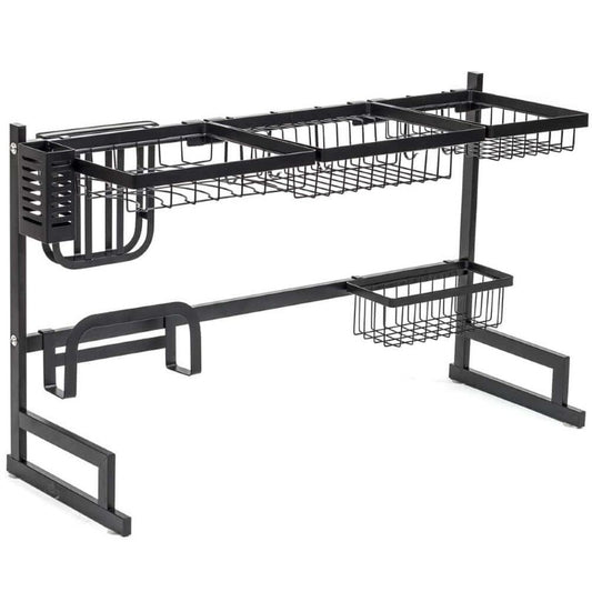 Dish Drying Rack Over Sink Kitchen Supplies Storage Shelf Countertop Space Saver