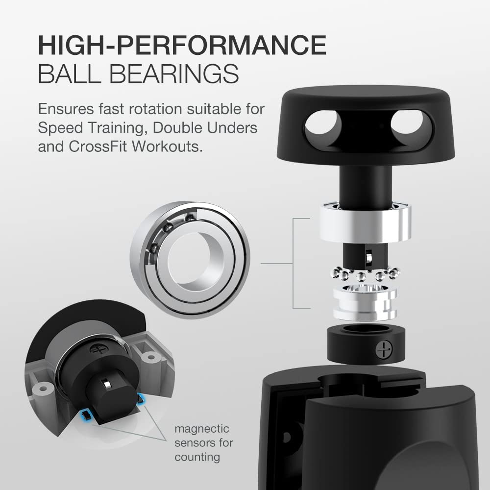 Jump Rope with Calorie Counter - Digital Skipping Rope for Fitness with Weighted Handles