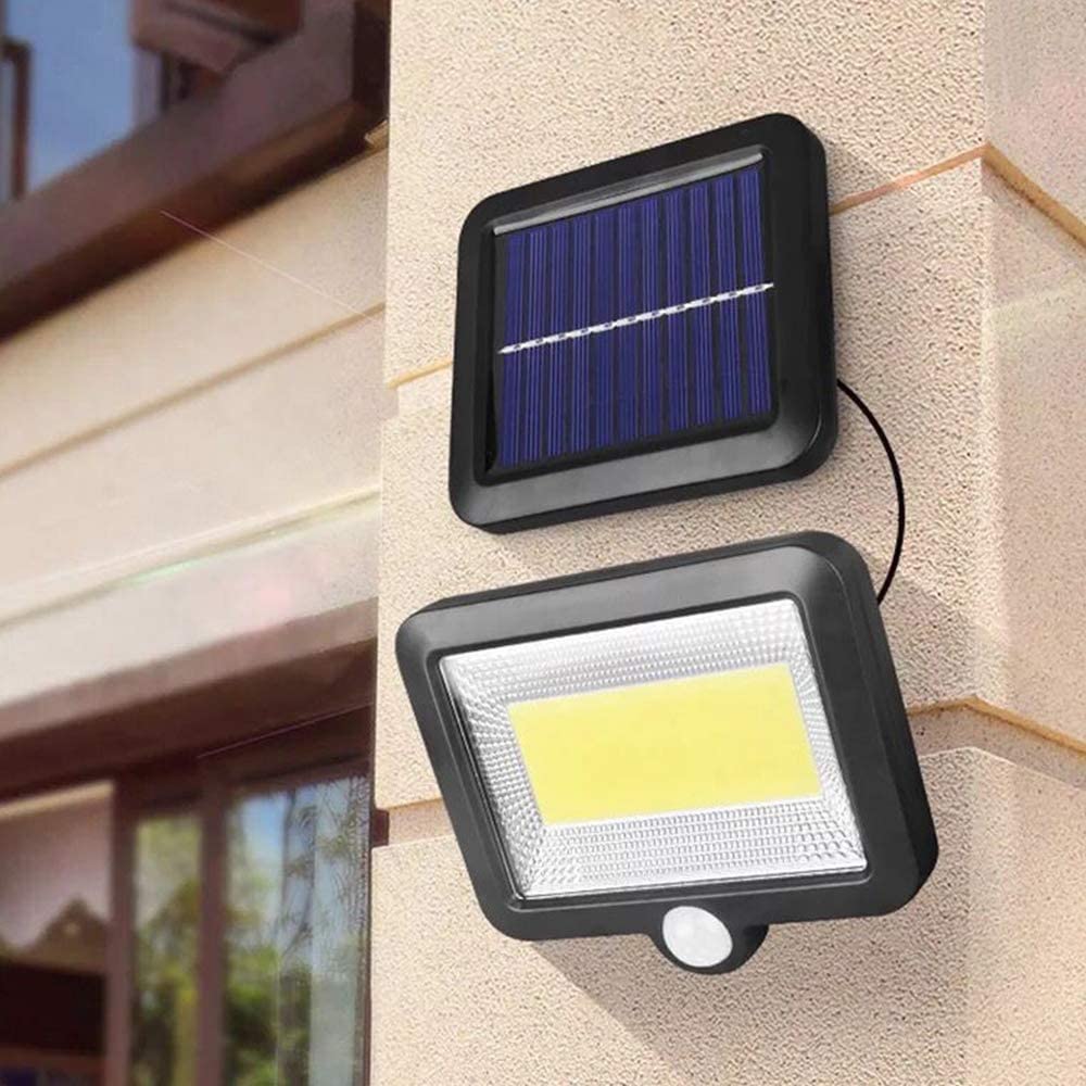Outdoor Solar Motion Sensor Light - 100 LED Solar Security Light, Auto On/Off, 10 Hours Working Time, Waterproof Wall Light for Yard, Porch, Patio, Pathway, Garden