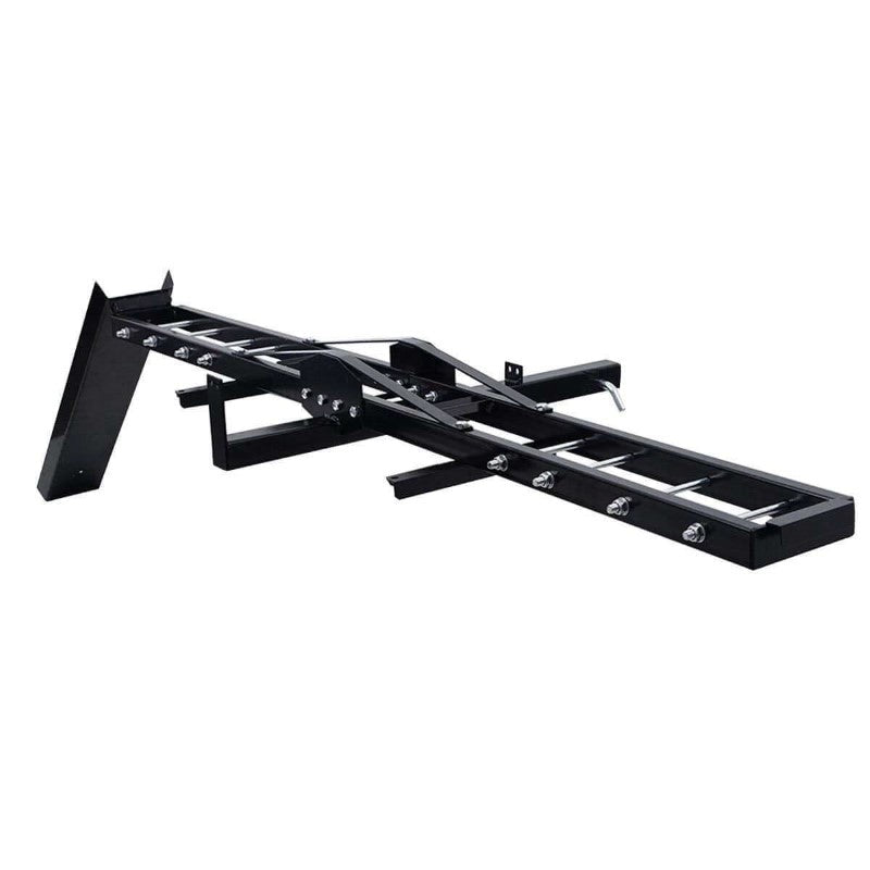 Motorcycle Scooter Dirt Bike Carrier Hauler Hitch Mount Rack with Loading Ramp – 500lb Capacity