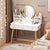 dressing table with storage drawers