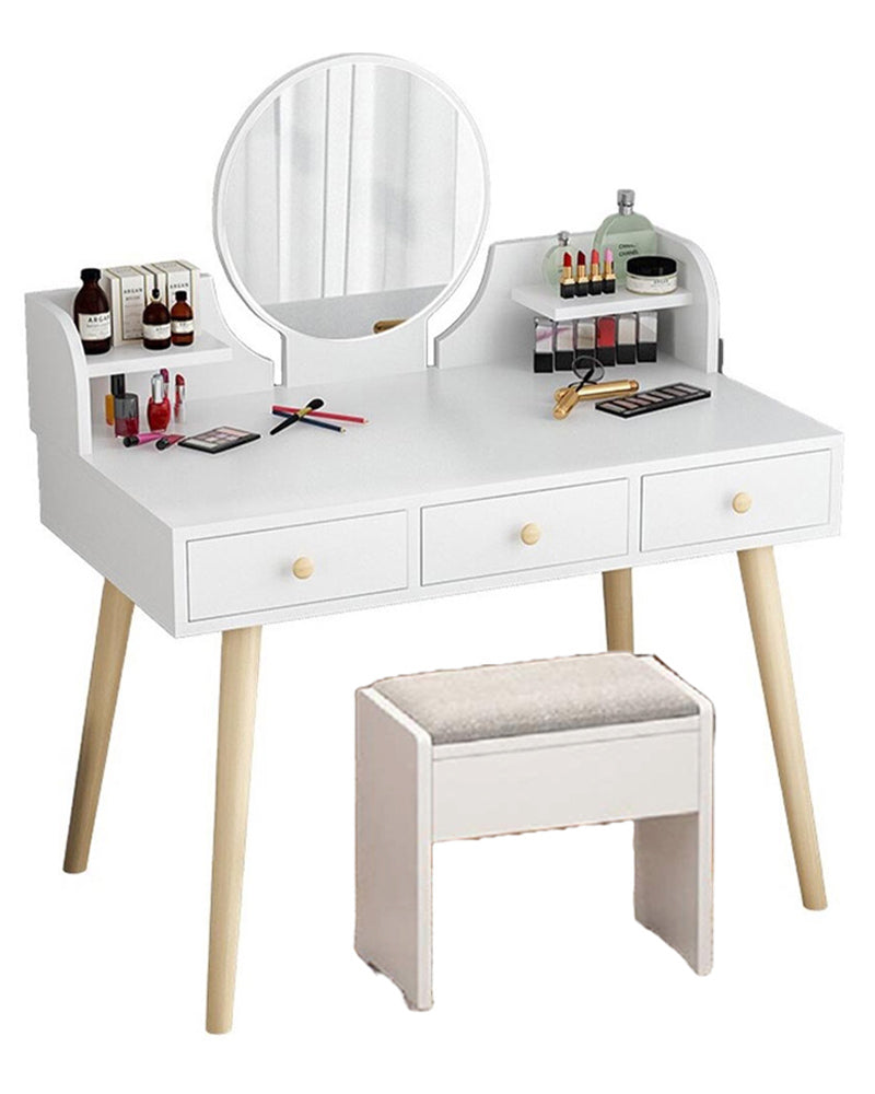 dressing table with storage drawers