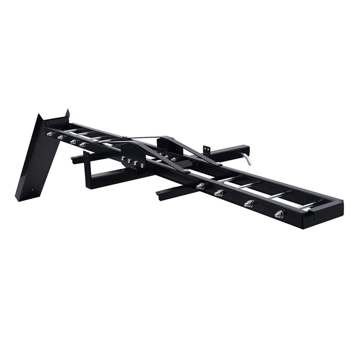 Motorcycle Scooter Dirt Bike Carrier Hauler Hitch Mount Rack with Loading Ramp – 500lb Capacity