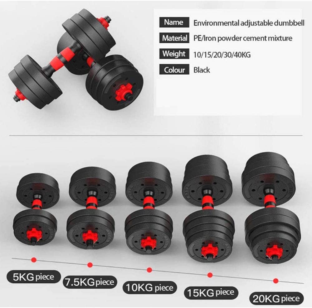20KG Adjustable Dumbbell Set – 2-in-1 Barbell Kit