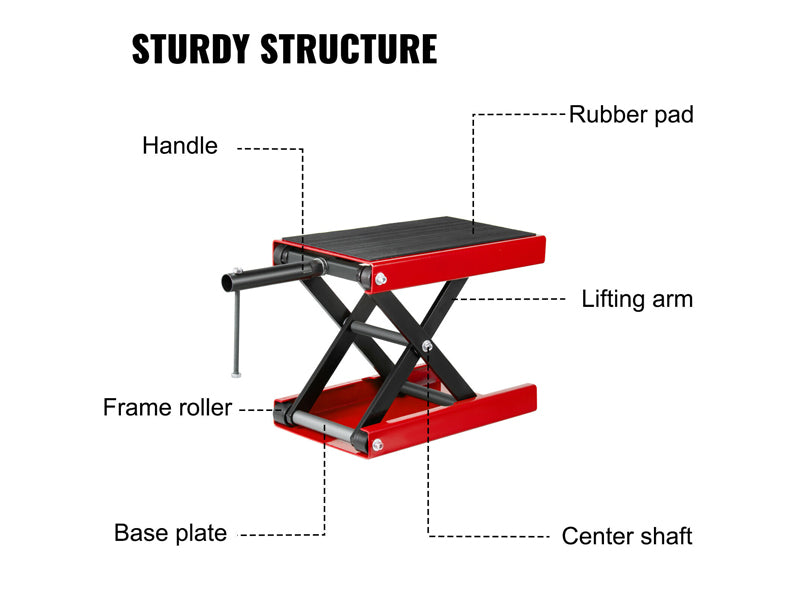 Motorcycle Scissor Lift Stand with Pad