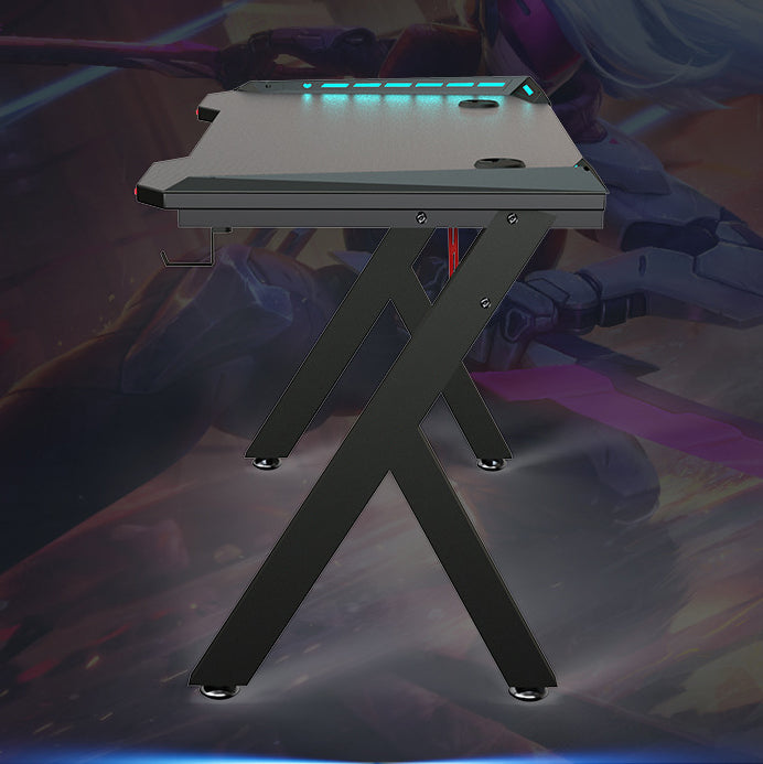 Gaming Chair with Desk – Racing Gaming Chair Combo with RGB Lights & Table