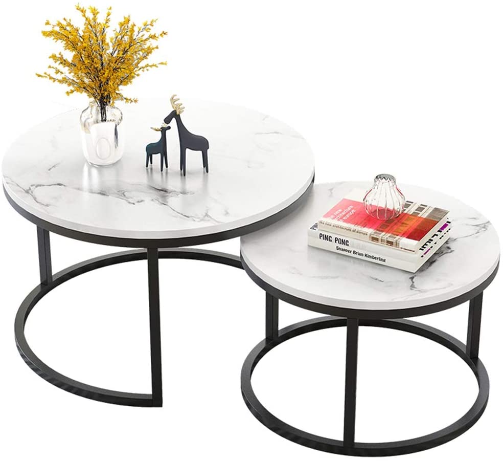 Coffee Table, Round Coffee Table Set for Living Room