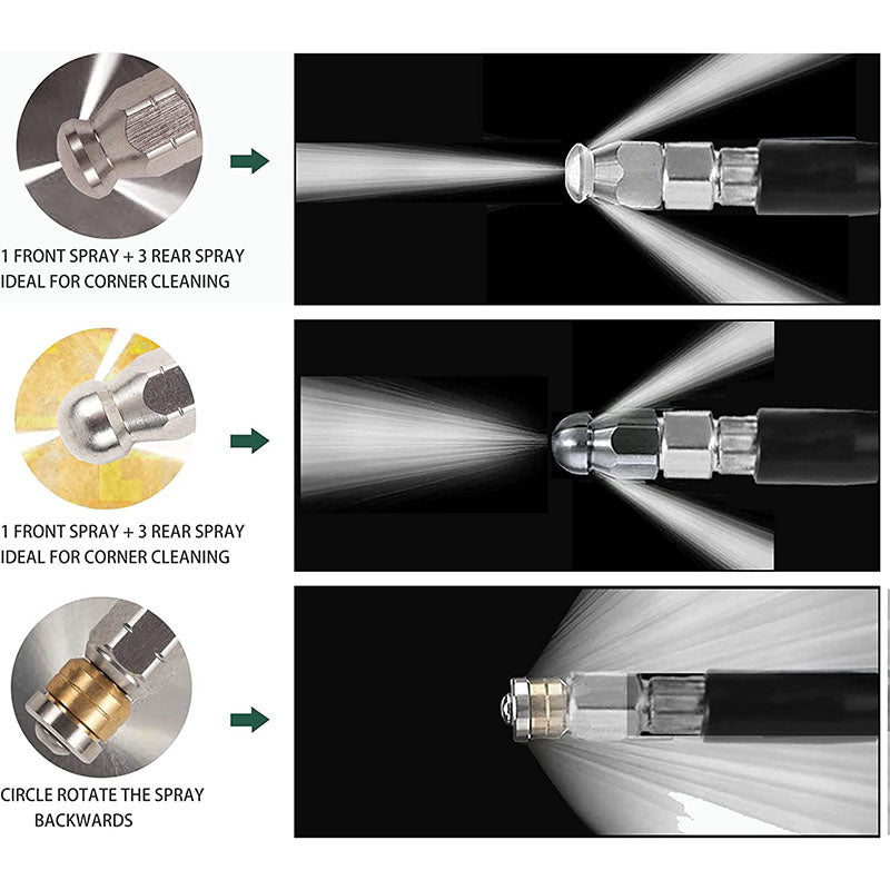 Drain/Pipe Cleaning Kit for Pressure Washers 15m