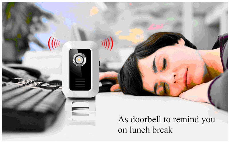 Voice Induction Home Door Bell - Safety Transmitter Receiver, Wireless Music Motion Sensor, Guest Welcome Split Entry Sensor for Home, Hotel, Office