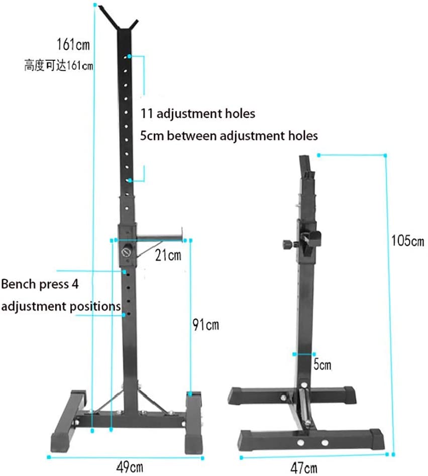 Squat Rack Pair Fitness Weight Lifting Gym Exercise Barbell Stand