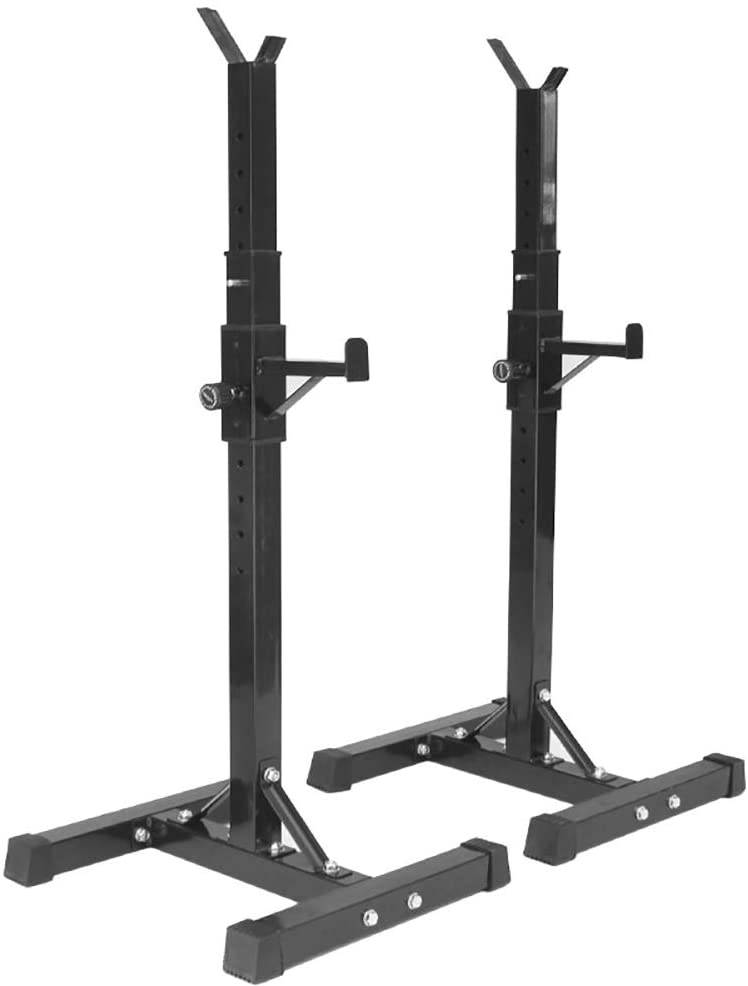 Squat Rack Pair Fitness Weight Lifting Gym Exercise Barbell Stand
